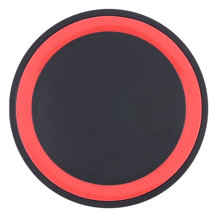 Universal QI Standard Round Wireless Charging Pad (Black + Red) - Wireless Charger by buy2fix | Online Shopping UK | buy2fix