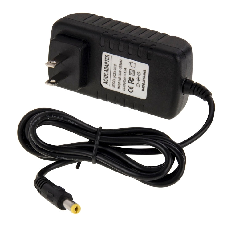 US Plug AC 100-240V to DC 5V 5A Power Adapter, Tips: 5.5 x 2.1mm, Cable Length: about 1.2m(Black) - Consumer Electronics by buy2fix | Online Shopping UK | buy2fix