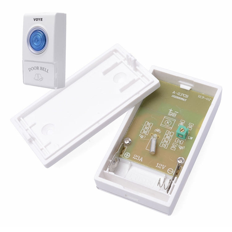 VOYE V001AB Wireless Doorbell with 2 Remote Control(White) - Wireless Doorbell by VOYE | Online Shopping UK | buy2fix