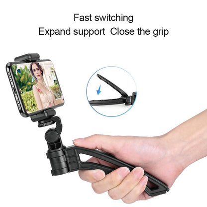 APEXEL Portable Handheld Lazy Live Broadcast Desktop Folding Universal Bluetooth Tripod Phone Holder with Flashlight - Stand by APEXEL | Online Shopping UK | buy2fix