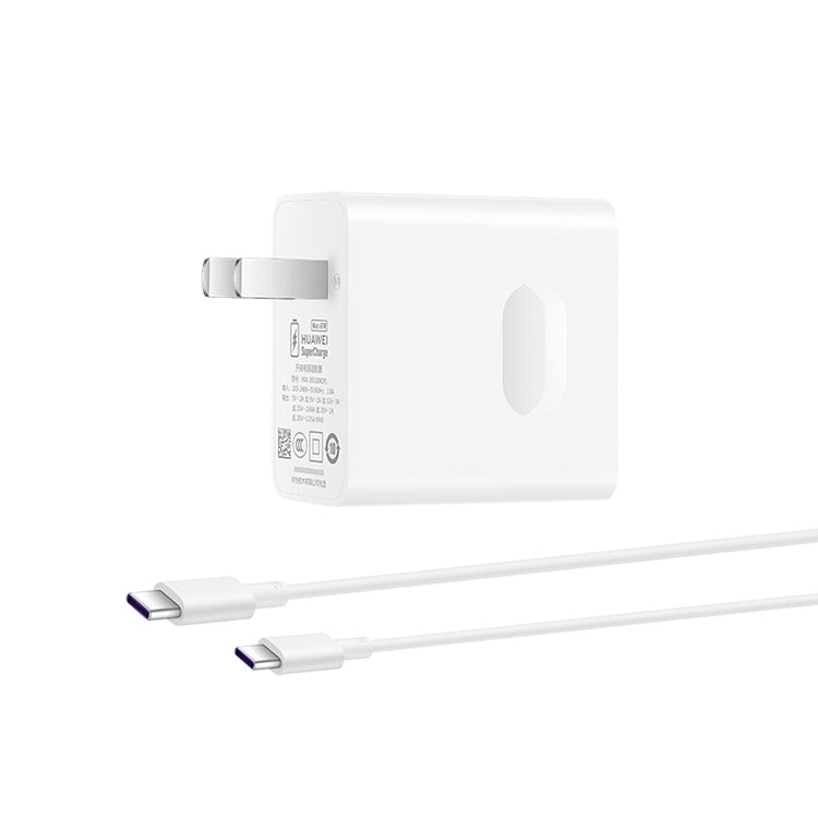 Original Huawei USB-C / Type-C Super Fast Charge Multi-Protocol Charger (Max 65W) with 1m 5A USB-C / Type-C to USB-C / Type-C Data Cable, US Plug(White) - Mobile Accessories by Huawei | Online Shopping UK | buy2fix
