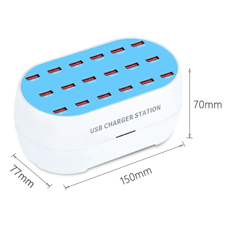 830-18 120W 18 USB Ports Multifunction Smart Charger Station AC100-240V, US Plug (White) - Multifunction Charger by buy2fix | Online Shopping UK | buy2fix