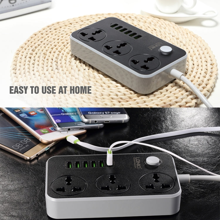 LDNIO SC3604 6 x USB Ports Multi-function Travel Home Office Socket, Cable Length: 2m, UK Plug - Consumer Electronics by LDNIO | Online Shopping UK | buy2fix
