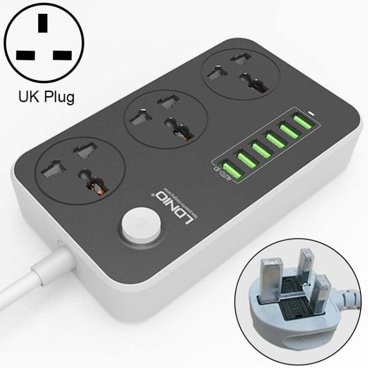 LDNIO SC3604 6 x USB Ports Multi-function Travel Home Office Socket, Cable Length: 2m, Big UK Plug - Consumer Electronics by LDNIO | Online Shopping UK | buy2fix