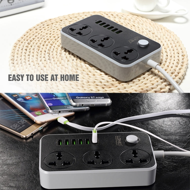 LDNIO SC3604 6 x USB Ports Multi-function Travel Home Office Socket, Cable Length: 2m, Big UK Plug - Consumer Electronics by LDNIO | Online Shopping UK | buy2fix