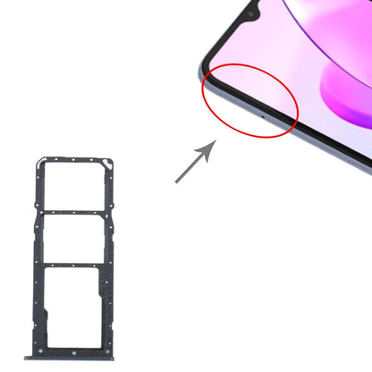 For Realme C31 SIM Card Tray + SIM Card Tray + Micro SD Card Tray (Black) - Repair & Spare Parts by buy2fix | Online Shopping UK | buy2fix