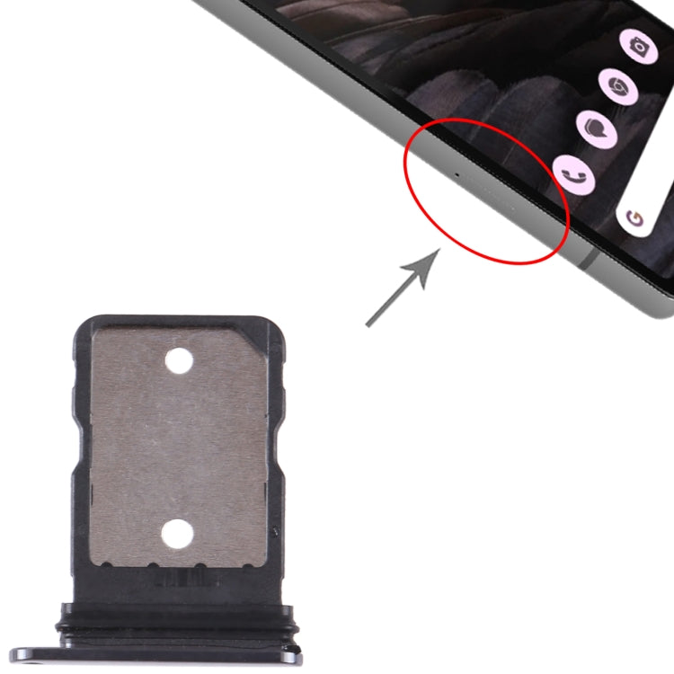 For Google Pixel 7A Original SIM Card Tray with SIM Pin (Black) - Card Tray by buy2fix | Online Shopping UK | buy2fix