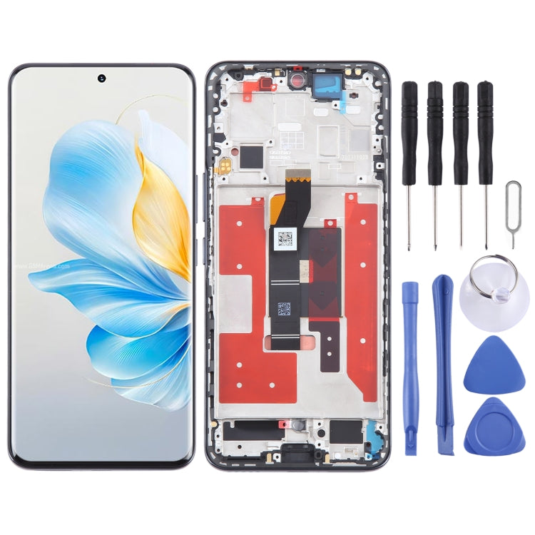 For Honor 100 Original LCD Screen Digitizer Full Assembly with Frame (Black) - LCD Screen by buy2fix | Online Shopping UK | buy2fix