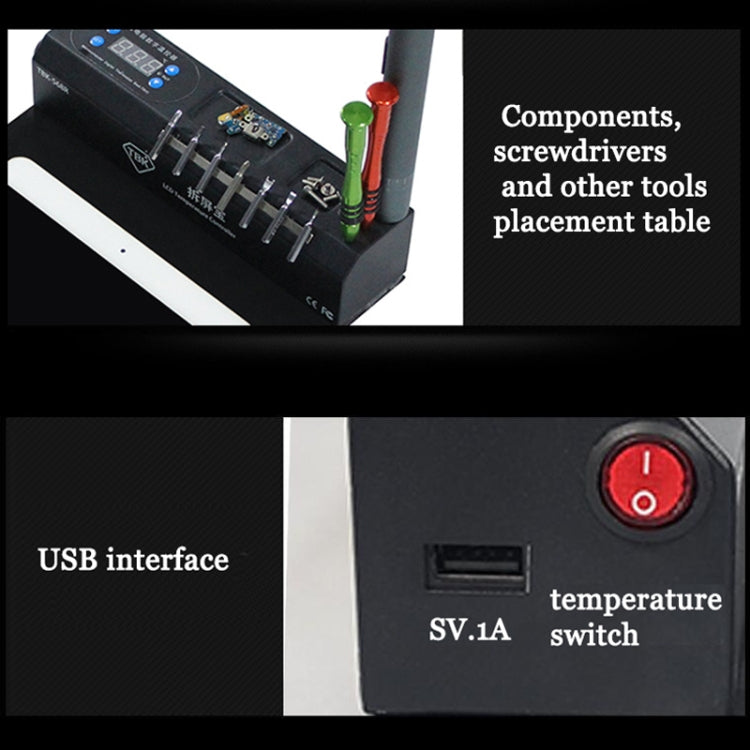 TBK-568R 220V Vacuum LCD Temperature Controller Touch Screen Glass Separator Machine with Multi-function Storage Box - Separation Equipment by TBK | Online Shopping UK | buy2fix