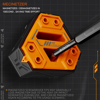 JAKEMY JM-Z21 Cube Shaped Screwdriver Magnetizer/Demagnetizer (Orange) - Repair & Spare Parts by JAKEMY | Online Shopping UK | buy2fix