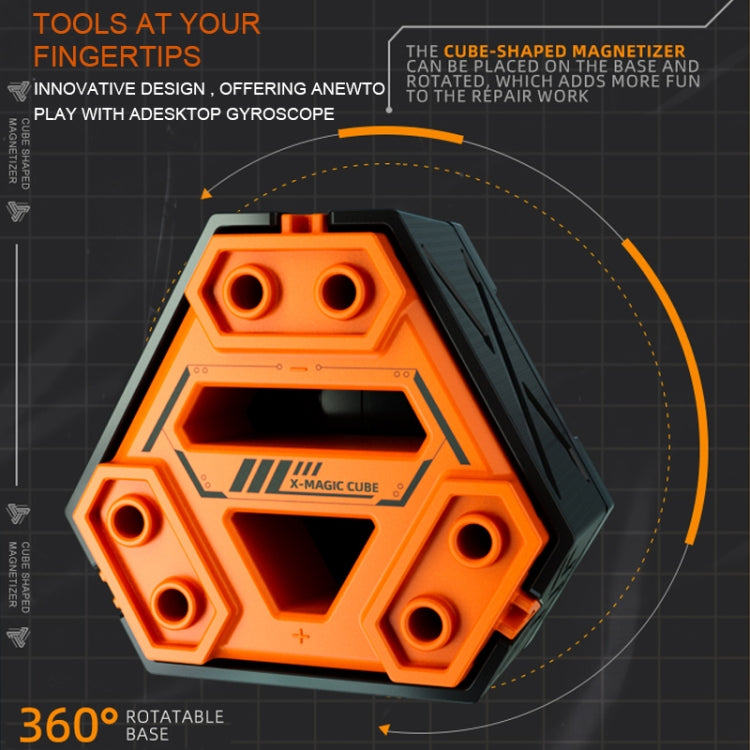 JAKEMY JM-Z21 Cube Shaped Screwdriver Magnetizer/Demagnetizer (Orange) - Repair & Spare Parts by JAKEMY | Online Shopping UK | buy2fix