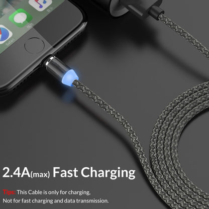 3 in 1 USB to 8 Pin + Type-C/USB-C + Micro USB Magnetic Metal Interface Nylon Braided Charging Cable, Length: 1m(Black) - Mobile Accessories by buy2fix | Online Shopping UK | buy2fix