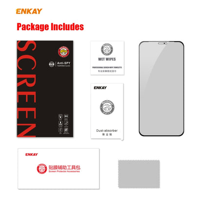 For iPhone 12 / 12 Pro ENKAY 0.26mm 9H 6D Privacy Anti-spy Full Screen Tempered Glass Film - iPhone 12 mini Tempered Glass by ENKAY | Online Shopping UK | buy2fix