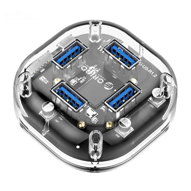 ORICO H4U-U3 4-Port Transparent HUB - USB 3.0 HUB by ORICO | Online Shopping UK | buy2fix