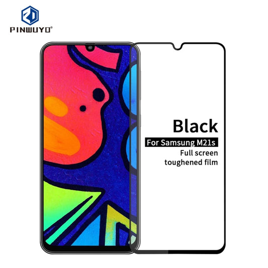 For Samsung Galaxy M21s PINWUYO 9H 2.5D Full Screen Tempered Glass Film(Black) - Galaxy Tempered Glass by PINWUYO | Online Shopping UK | buy2fix