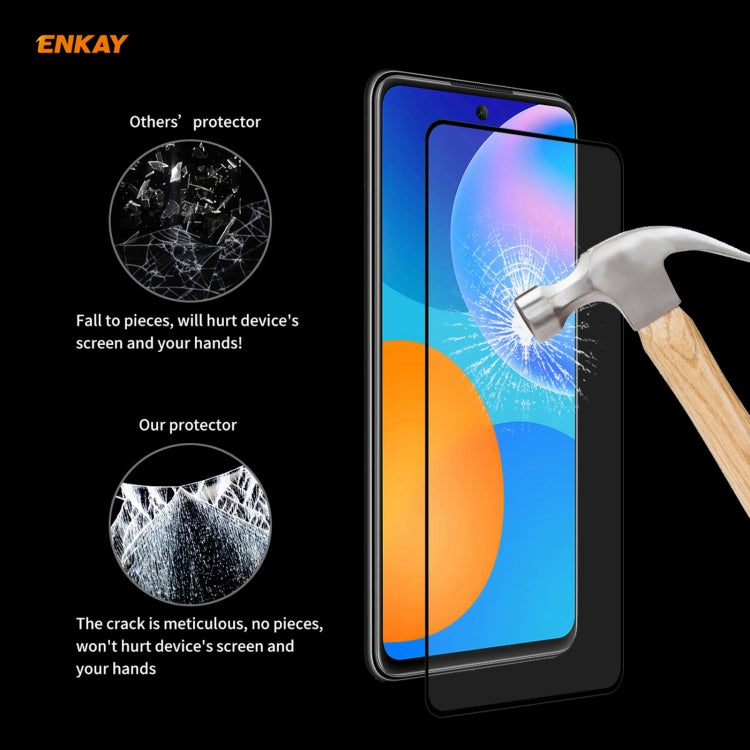 For Huawei P Smart 2021 10 PCS ENKAY Hat-Prince Full Glue 0.26mm 9H 2.5D Tempered Glass Full Coverage Film - Huawei Tempered Glass by PINWUYO | Online Shopping UK | buy2fix