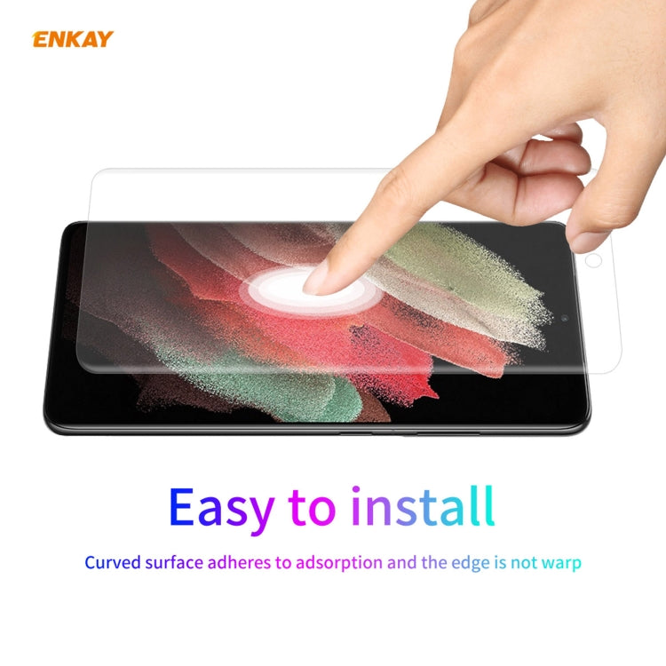 For Samsung Galaxy S21 Ultra 5G ENKAY Hat-Prince 3D Full Screen PET Curved Hot Bending HD Screen Protector Soft Film(Transparent) - For Samsung by ENKAY | Online Shopping UK | buy2fix