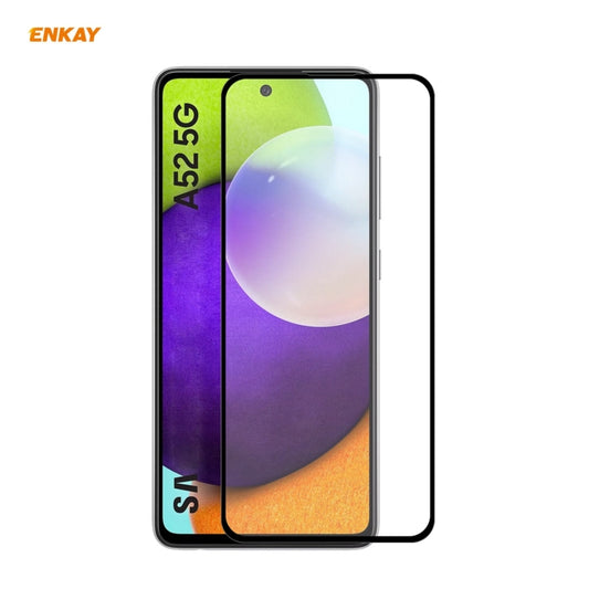 For Samsung Galaxy A52 5G / 4G ENKAY Hat-Prince Full Glue 0.26mm 9H 2.5D Tempered Glass Full Coverage Film - Galaxy A52 5G Tempered Glass by ENKAY | Online Shopping UK | buy2fix