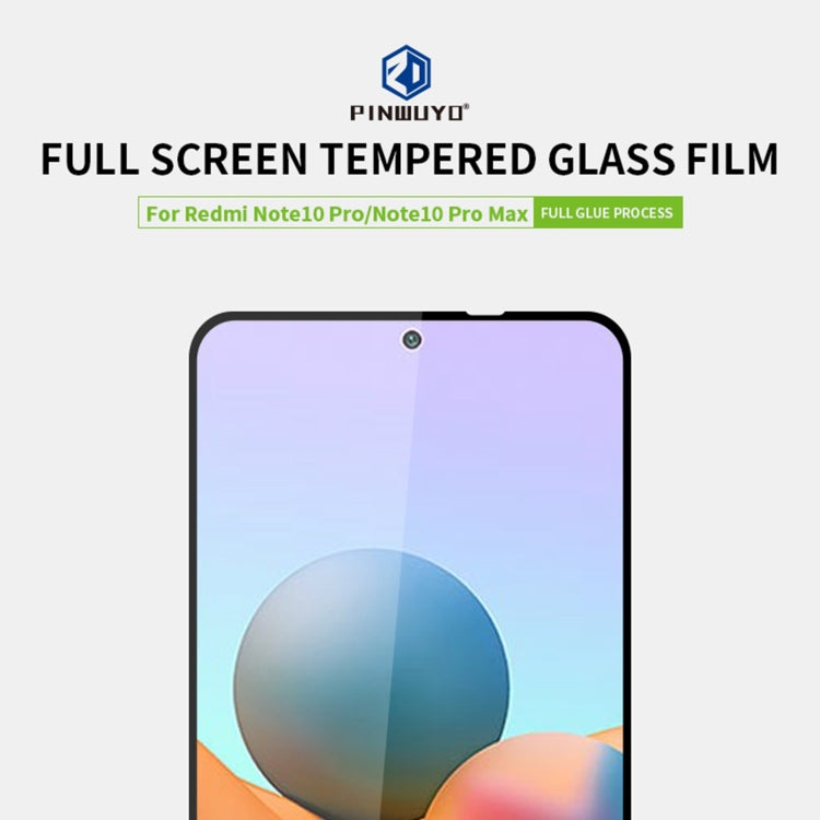 For Xiaomi Redmi Note 10 Pro / Note 10 Pro Max PINWUYO 9H 2.5D Full Screen Tempered Glass Film(Black) -  by PINWUYO | Online Shopping UK | buy2fix