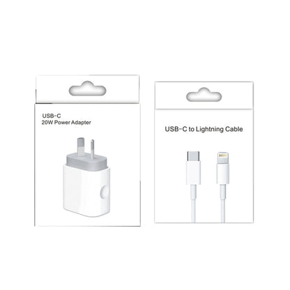 20W PD 3.0 Travel Fast Charger Power Adapter with USB-C / Type-C to 8 Pin Fast Charge Data Cable, AU Plug(2m) - Apple Accessories by buy2fix | Online Shopping UK | buy2fix