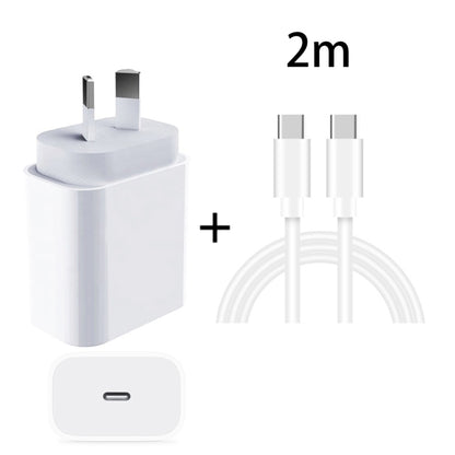 20W PD 3.0 Travel Fast Charger Power Adapter with USB-C / Type-C to Type-C Fast Charge Data Cable, AU Plug(2m) - USB Charger by buy2fix | Online Shopping UK | buy2fix