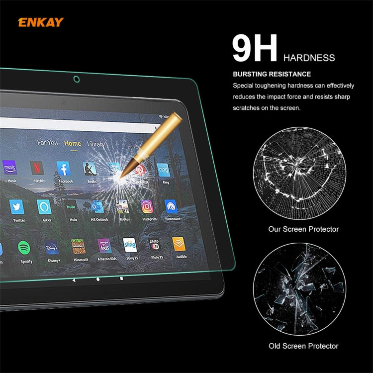 2 PCS For Amazon Fire HD 10 / HD 10 Plus 2021 ENKAY Hat-Prince 0.33mm 9H Surface Hardness 2.5D Explosion-proof Tempered Glass Protector Film - Others by ENKAY | Online Shopping UK | buy2fix