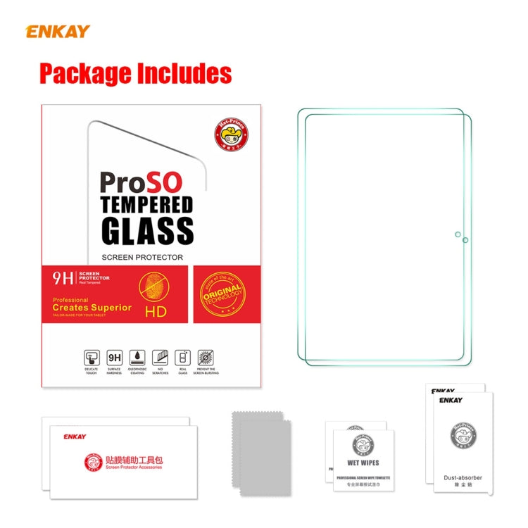 2 PCS For Amazon Fire HD 10 / HD 10 Plus 2021 ENKAY Hat-Prince 0.33mm 9H Surface Hardness 2.5D Explosion-proof Tempered Glass Protector Film - Others by ENKAY | Online Shopping UK | buy2fix