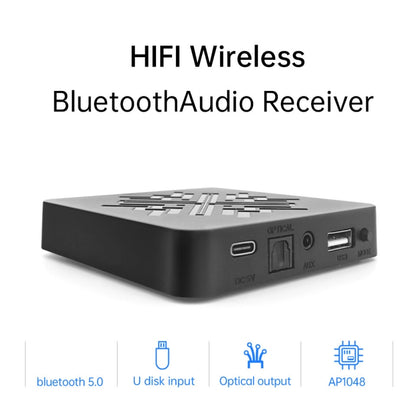 Q3 HiFi Wireless Bluetooth Digital Audio Receiver Support AUX 3.5mm / Optical Fiber / USB Output - Apple Accessories by buy2fix | Online Shopping UK | buy2fix