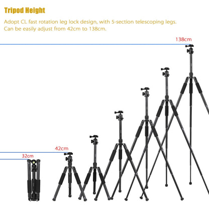 YUNTENG VCT-190 Aluminum Tripod Mount Monopod with Ball Head - Camera Accessories by buy2fix | Online Shopping UK | buy2fix