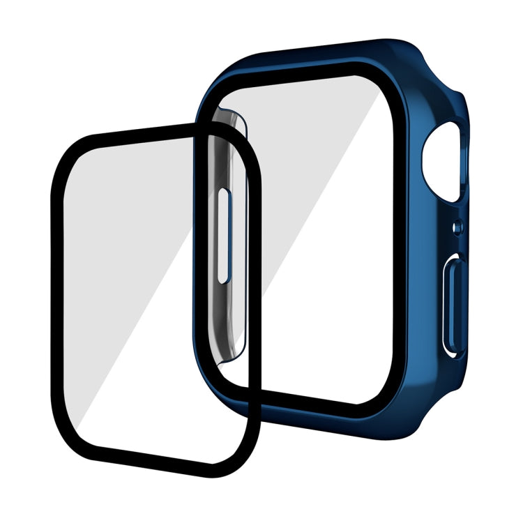 For Apple Watch Series 8 / 7 41mm ENKAY Hat-Prince 2 in 1 PC Frame + 9H Tempered Glass Case(Royal Blue) - Watch Cases by ENKAY | Online Shopping UK | buy2fix