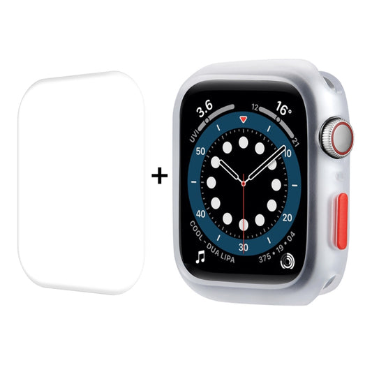 ENKAY  TPU Case  + Full Coverage PET Screen Protector For Apple Watch Series 8 / 7 41mm(Translucent) - Watch Cases by ENKAY | Online Shopping UK | buy2fix