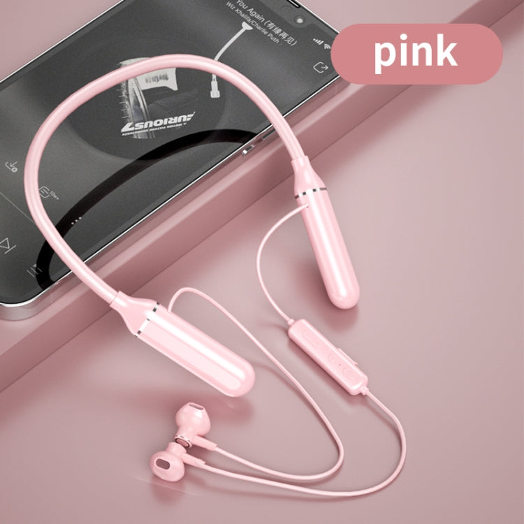 K1688 Neck-mounted Noise Cancelling IPX5 Sports Bluetooth Headphone(Pink) - Neck-mounted Earphone by OneDer | Online Shopping UK | buy2fix