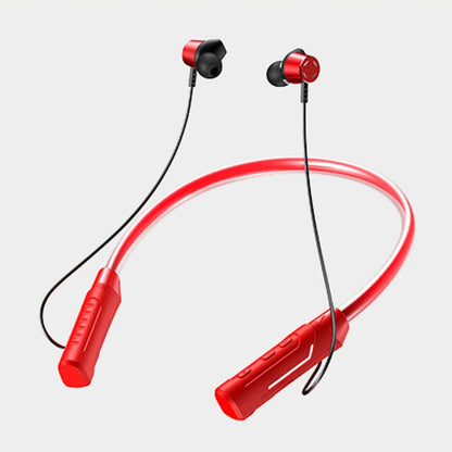 JG4 Flashing LED Neck-mounted Stereo Bluetooth Wireless Earphone(Red) - Neck-mounted Earphone by buy2fix | Online Shopping UK | buy2fix