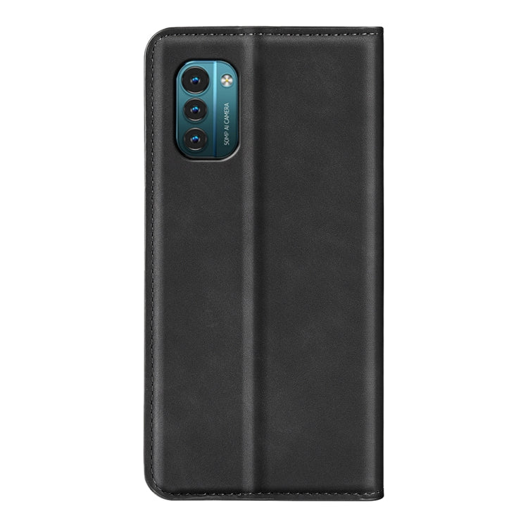 For Nokia G11/G21 Retro-skin Magnetic Suction Leather Phone Case(Black) - Nokia Cases by buy2fix | Online Shopping UK | buy2fix