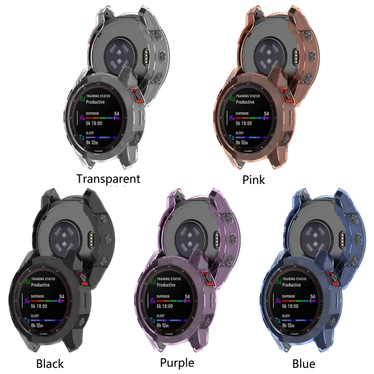 For Garmin Fenix 7X Shockproof TPU Soft Protective Case(Black) - Smart Wear by buy2fix | Online Shopping UK | buy2fix