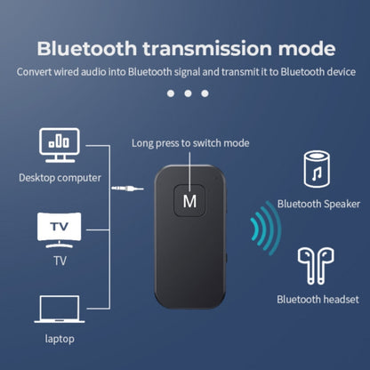 BT03 2 in 1 Bluetooth 5.1 Audio Receiver & Transmitter Car Hands-free Calls - Apple Accessories by buy2fix | Online Shopping UK | buy2fix