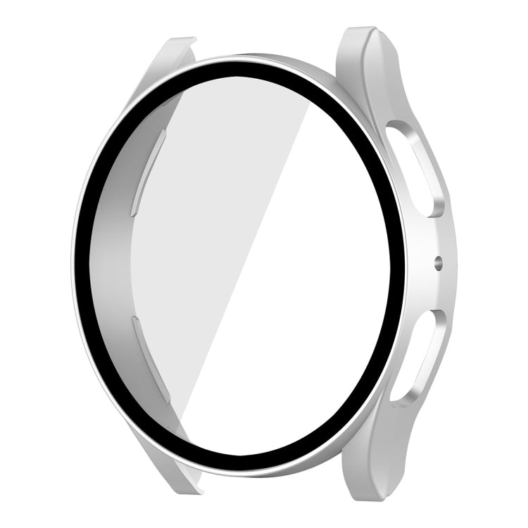 For Samsung Galaxy Watch5 40mm ENKAY Hat-Prince Full Coverage PC Frame + 9H Tempered Glass Case(Silver) - Watch Cases by ENKAY | Online Shopping UK | buy2fix