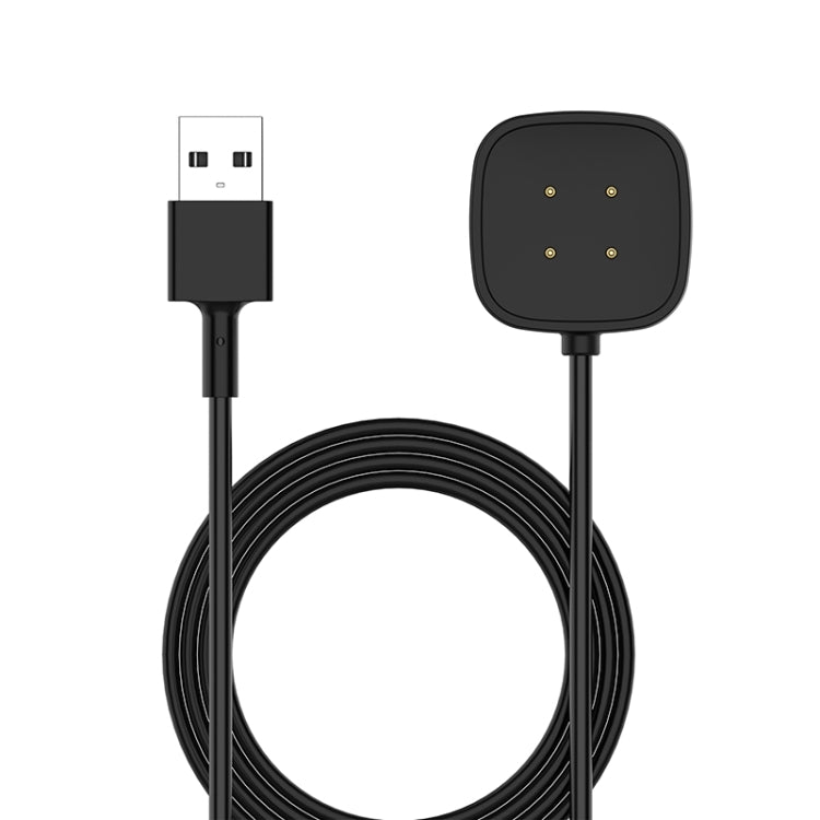 For Fitbit Versa4 Watch Magnetic Charging Cable Length: 1m(Black) - Smart Wear by buy2fix | Online Shopping UK | buy2fix