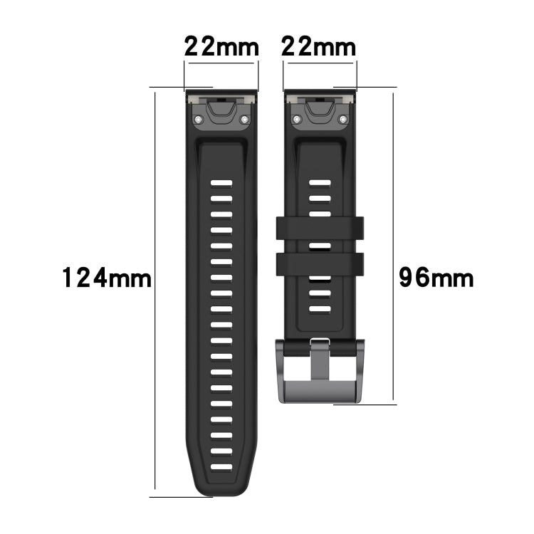 For Garmin Forerunner 955 22mm Two-Color Sports Silicone Watch Band(Orange+Black) - Watch Bands by buy2fix | Online Shopping UK | buy2fix