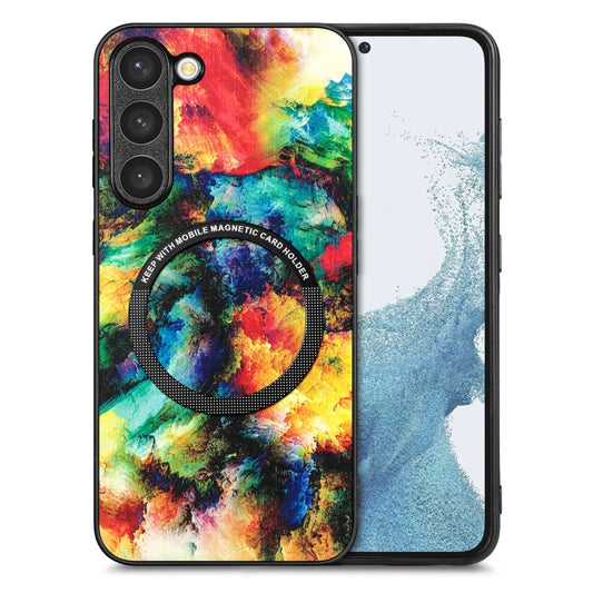 For Samsung Galaxy S23 5G Colored Drawing Leather Back Cover Magsafe Phone Case(Colorful Cloud) - Galaxy S23 5G Cases by buy2fix | Online Shopping UK | buy2fix