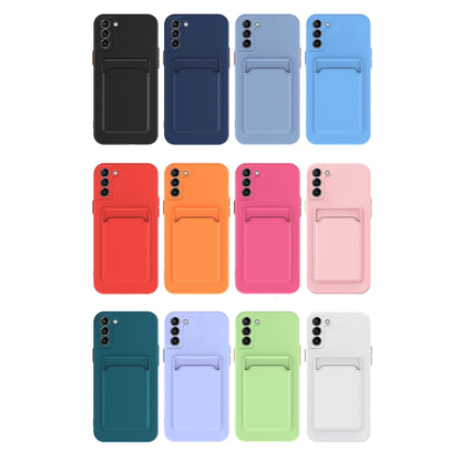 For Samsung Galaxy A14 5G Skin Feel Card TPU Contrast Color Button Phone Case(White) - Galaxy Phone Cases by buy2fix | Online Shopping UK | buy2fix