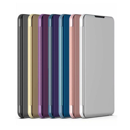 For Xiaomi 13 Plated Mirror Horizontal Flip Leather Case with Holder(Purple Blue) - 13 Cases by buy2fix | Online Shopping UK | buy2fix
