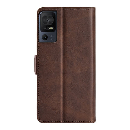 For TCL 40 SE Dual-side Magnetic Buckle Leather Phone Case(Brown) - More Brand by buy2fix | Online Shopping UK | buy2fix