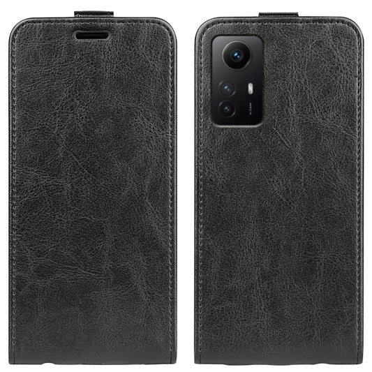 For Redmi Note 12S R64 Texture Single Vertical Flip Leather Phone Case(Black) - Xiaomi Cases by buy2fix | Online Shopping UK | buy2fix