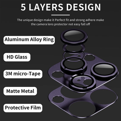 For iPhone 15 Pro / 15 Pro Max ENKAY Anti-reflection Camera Lens Aluminium Alloy Tempered Glass Film(Black) - iPhone 15 Pro Max Tempered Glass by ENKAY | Online Shopping UK | buy2fix