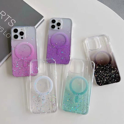 For iPhone 11 Pro MagSafe Glitter Hybrid Clear TPU Phone Case(Pink) - iPhone 11 Pro Cases by buy2fix | Online Shopping UK | buy2fix