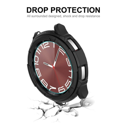 For Samsung Galaxy Watch6 Classic 43mm ENKAY Hat-Prince 2 in 1 TPU Armor Watch Case + 0.2mm 9H Tempered Glass Screen Protector(Red) - Watch Cases by ENKAY | Online Shopping UK | buy2fix