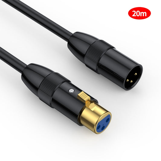 JUNSUNMAY XLR Male to Female Mic Cord 3 Pin Audio Cable Balanced Shielded Cable, Length:20m - Microphone Audio Cable & Connector by JUNSUNMAY | Online Shopping UK | buy2fix