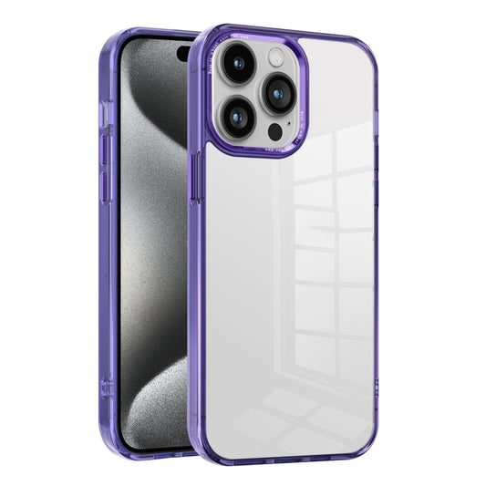 For iPhone 15 Pro Max Ice Color Clear PC Hybrid TPU Phone Case(Purple) - iPhone 15 Pro Max Cases by buy2fix | Online Shopping UK | buy2fix