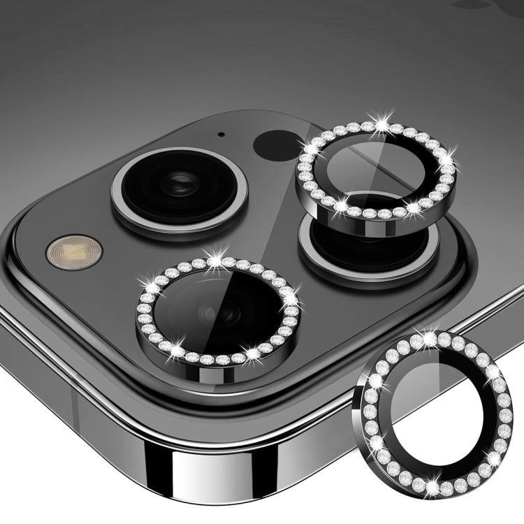 For iPhone 14 Pro / 14 Pro Max ENKAY AR Anti-reflection Individual Diamond Ring Camera Lens Glass Full Film(Black) - iPhone 14 Pro Tempered Glass by ENKAY | Online Shopping UK | buy2fix